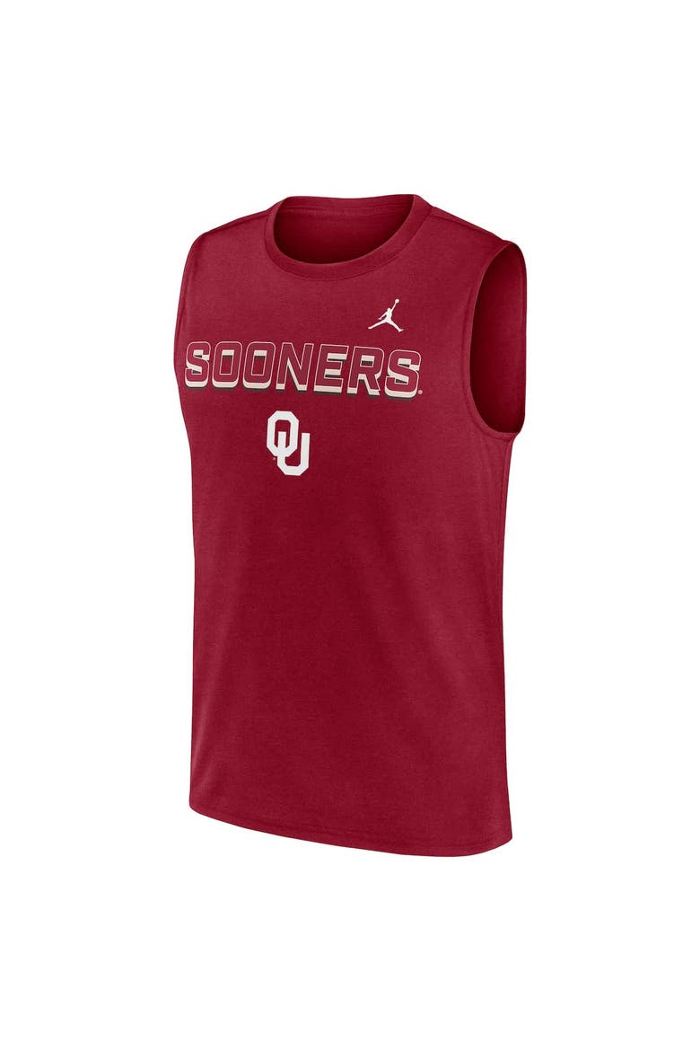 Men's Jordan Brand Crimson Oklahoma Sooners Primetime Tricode Legend Performance Tank Top, Alternate, color, Crimson