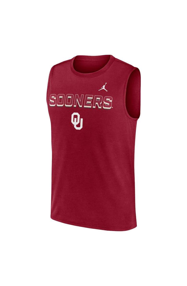 Jordan Brand Men's Jordan Brand Crimson Oklahoma Sooners Primetime Tricode Legend Performance Tank Top, Alternate, color, Crimson