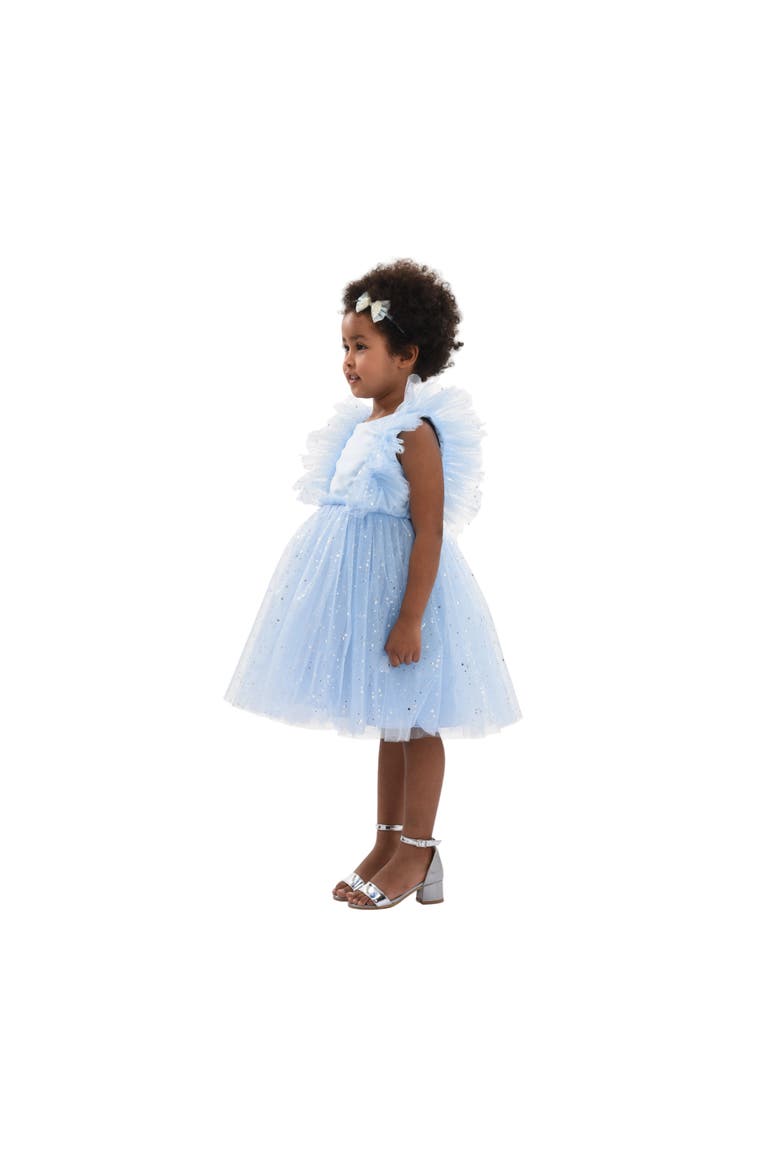 Party Dress with Glitter Stars, Alternate, color, Light Blue