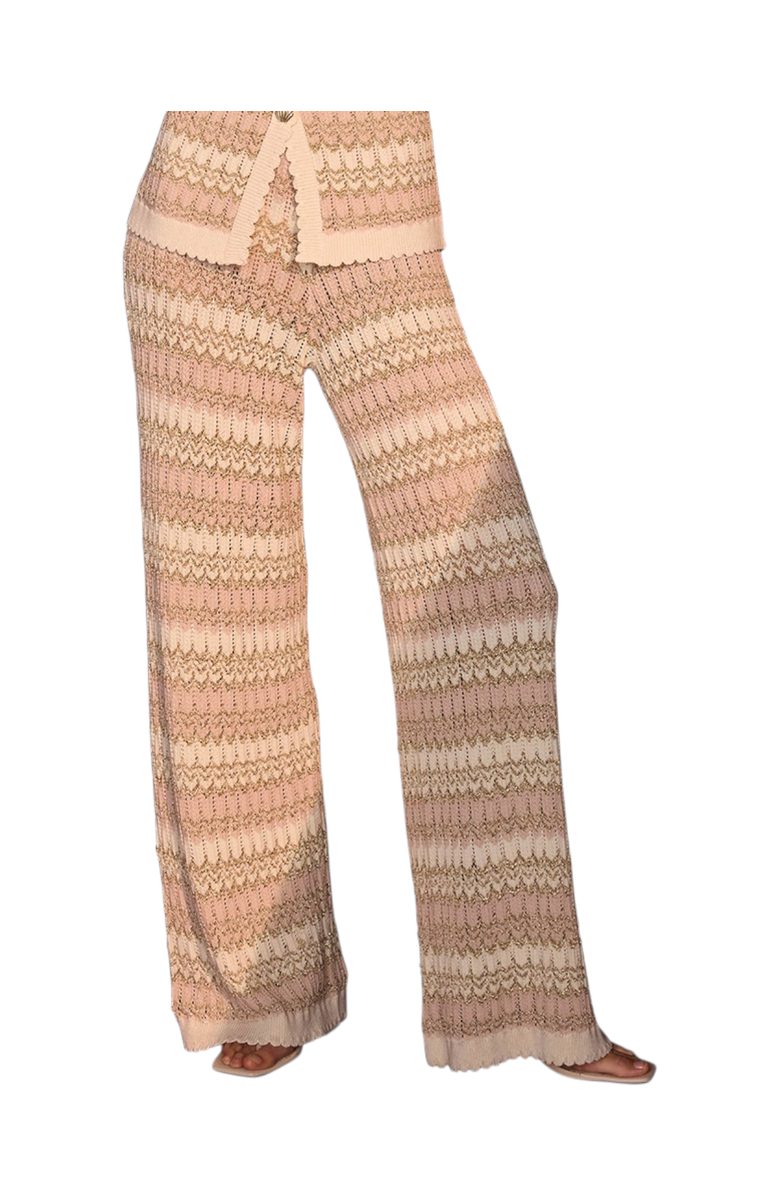 MINT VELVET Striped Knit Trousers, Main, color, Neutral