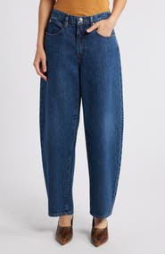 FRAME Low Slung Barrel Leg Jeans