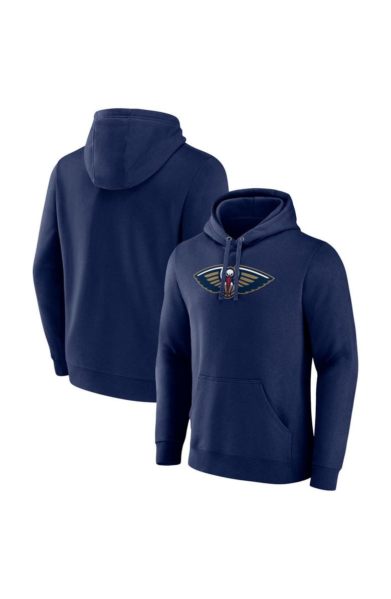 FANATICS Men's Fanatics Branded Navy New Orleans Pelicans Primary Logo Pullover Hoodie, Main, color, Navy