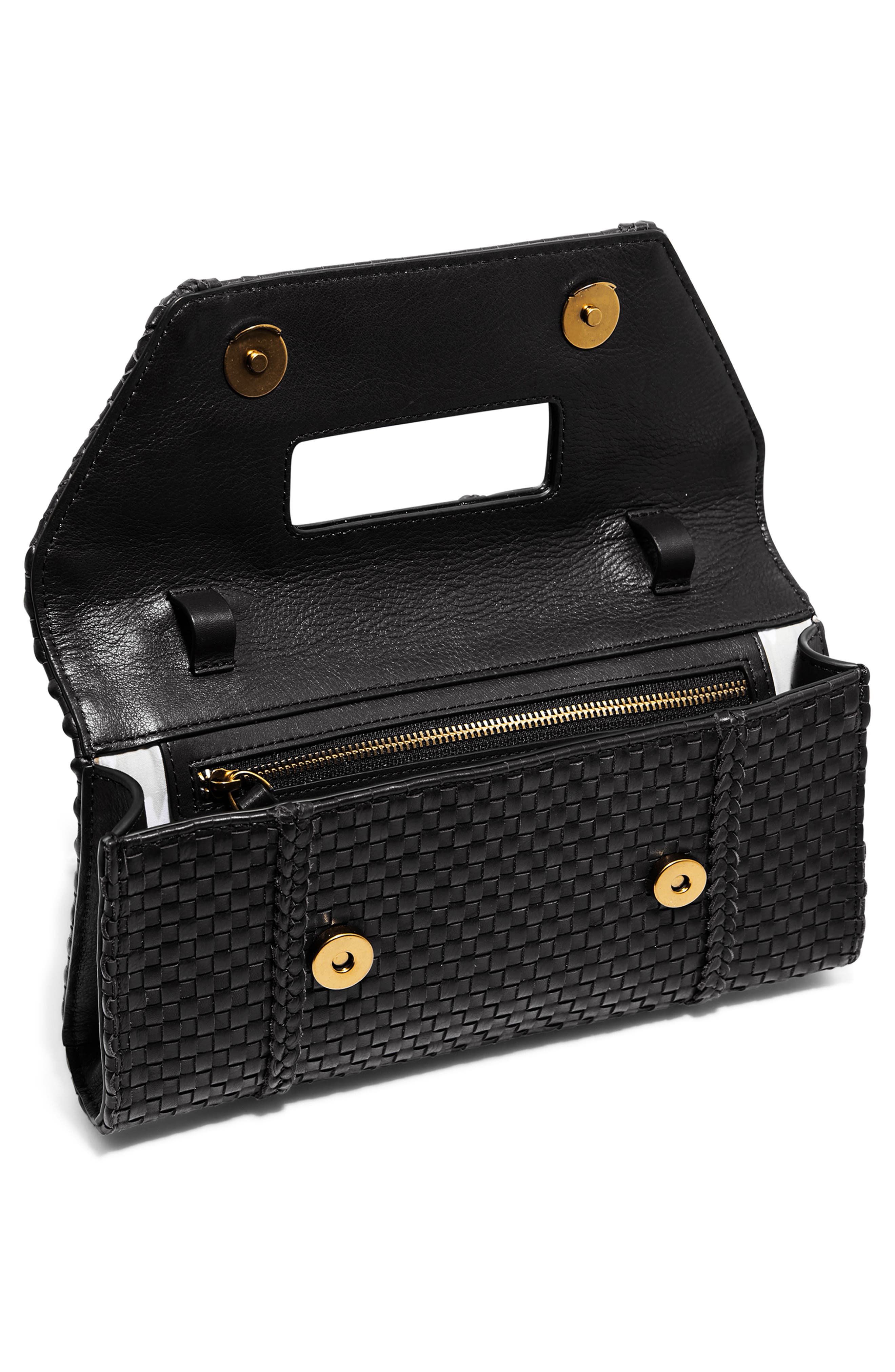 AIMEE Chelsea Woven Lether Convertible Clutch, Alternate, color, 