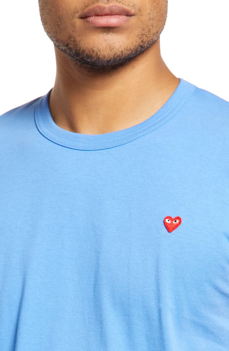 Comme des Garçons PLAY Colorblock Long Sleeve Cotton T-Shirt, Alternate, color, Blue/ Yellow