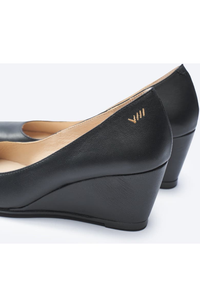 VISCATA Verona Leather Wedges, Alternate, color, Black