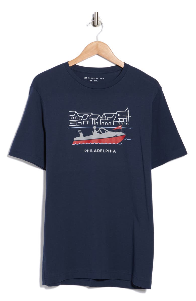 TravisMathew Tow Boat Cotton Graphic T-Shirt, Main, color, Total Eclipse