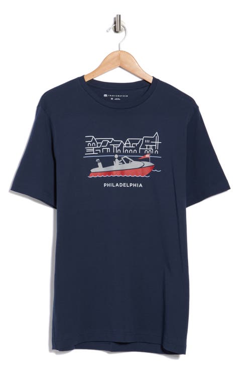 Tow Boat Cotton Graphic T-Shirt