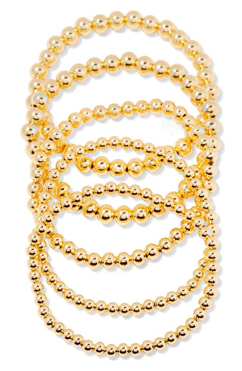 Makenna Set of 5 Beaded Stretch Bracelets