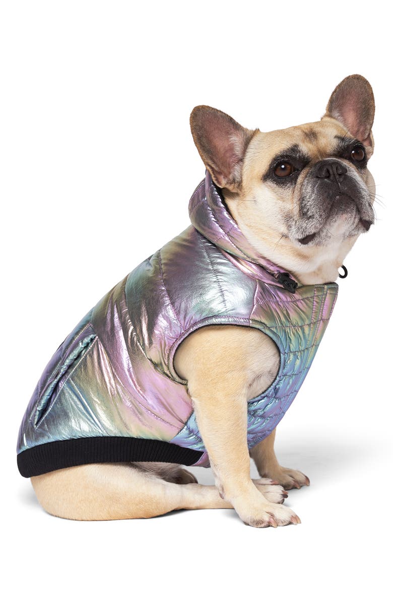 Canada Pooch Shiny Puffer Vest, Alternate, color, 