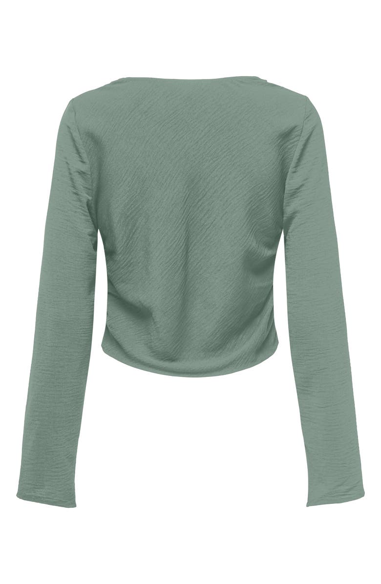 Only Mette Life Long Sleeve Waterfall Top, Alternate, color, Lily Pad