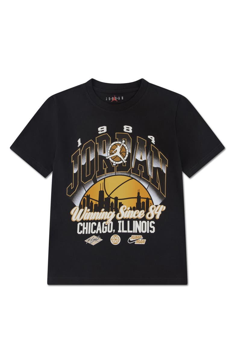 Jordan Kids' Jordan Skyline Graphic T-Shirt, Main, color, Off Noir