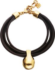 UNODE50 Leather strap with 18k gold-plated dial