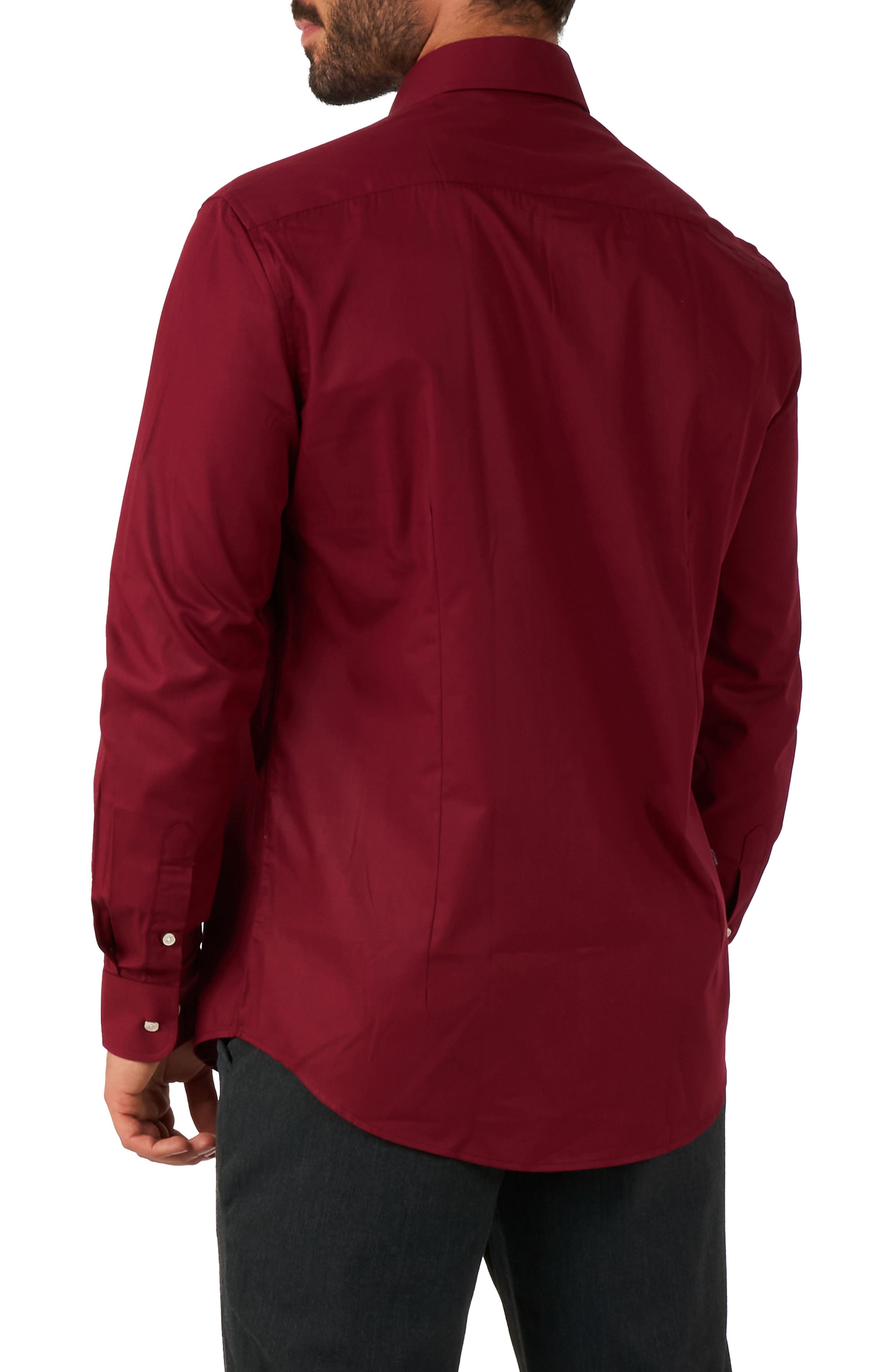 Blazing Burgundy Solid Button-Up Shirt - image 2