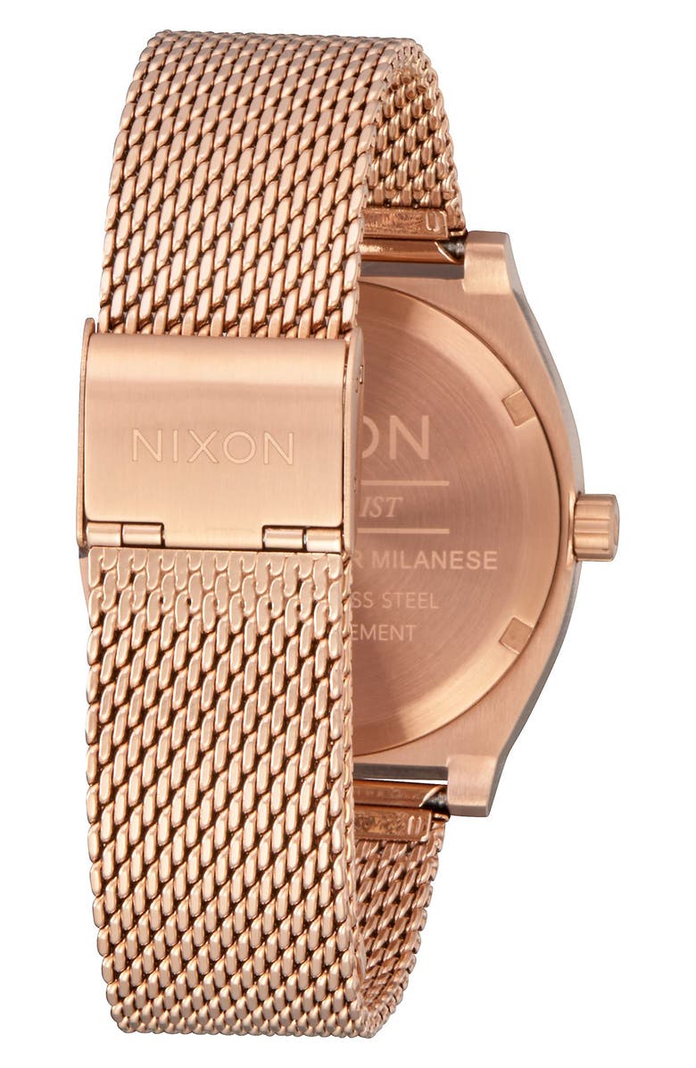 Nixon Time Teller Milanese Mesh Strap Watch, 37mm, Alternate, color,