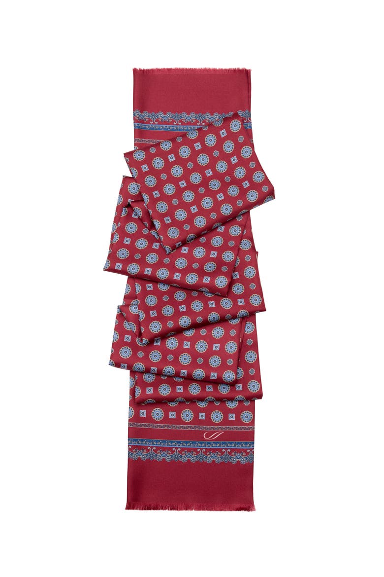 Botticelli - Slim Silk Scarf for Men, Alternate, color, Dark Red