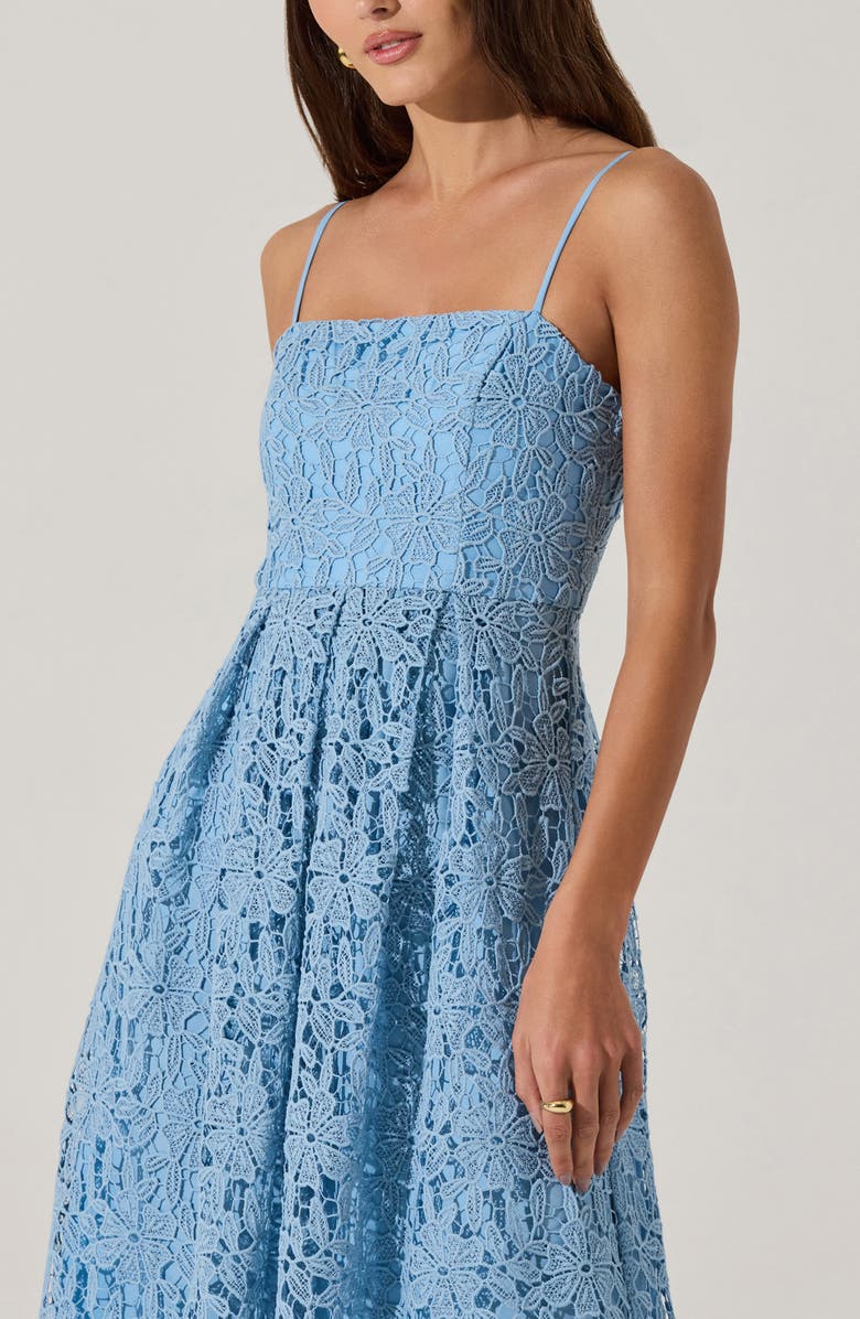 ASTR the Label Floral Lace Dress, Alternate, color, Blue
