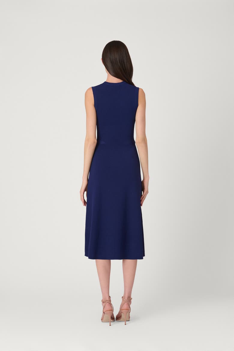 Buckle Knit Fleur Dress, Alternate, color, Navy Blue