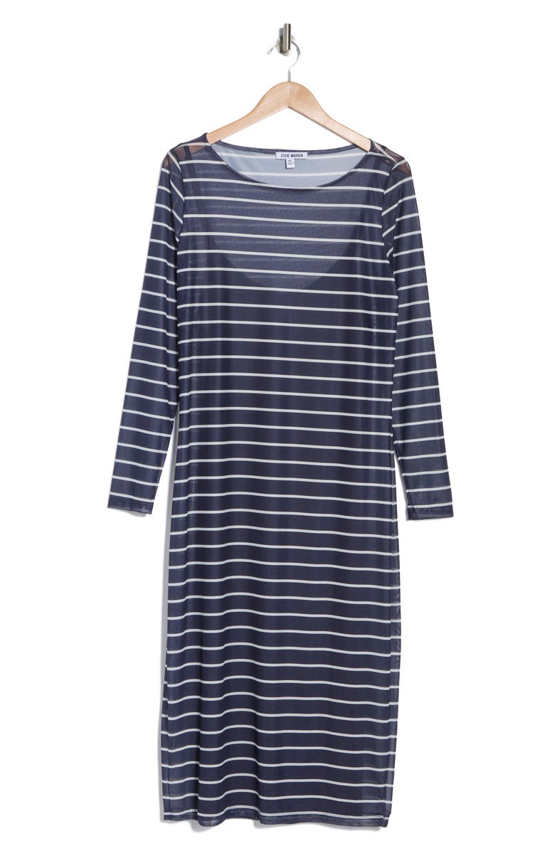 Steve Madden Long Sleeve Mesh Dress, Alternate, color, 