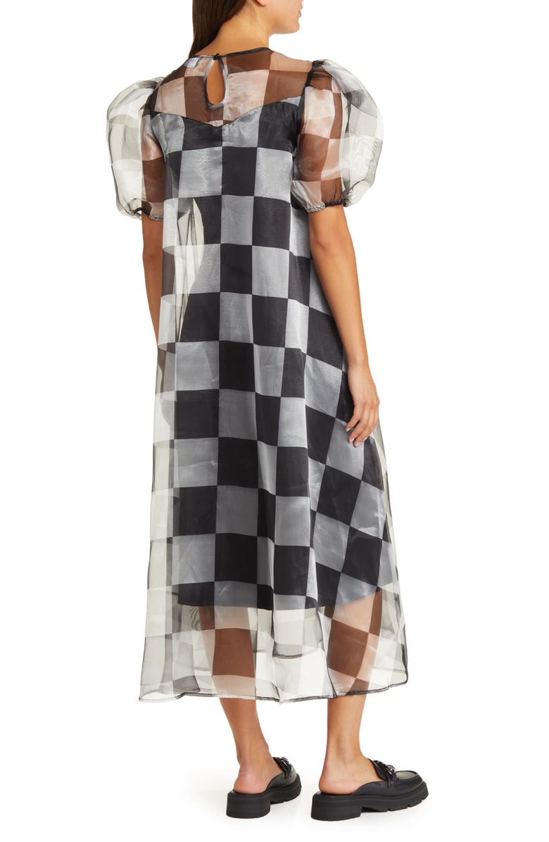 Dressed in Lala Star Energy Plaid Organza Dress, Alternate, color,