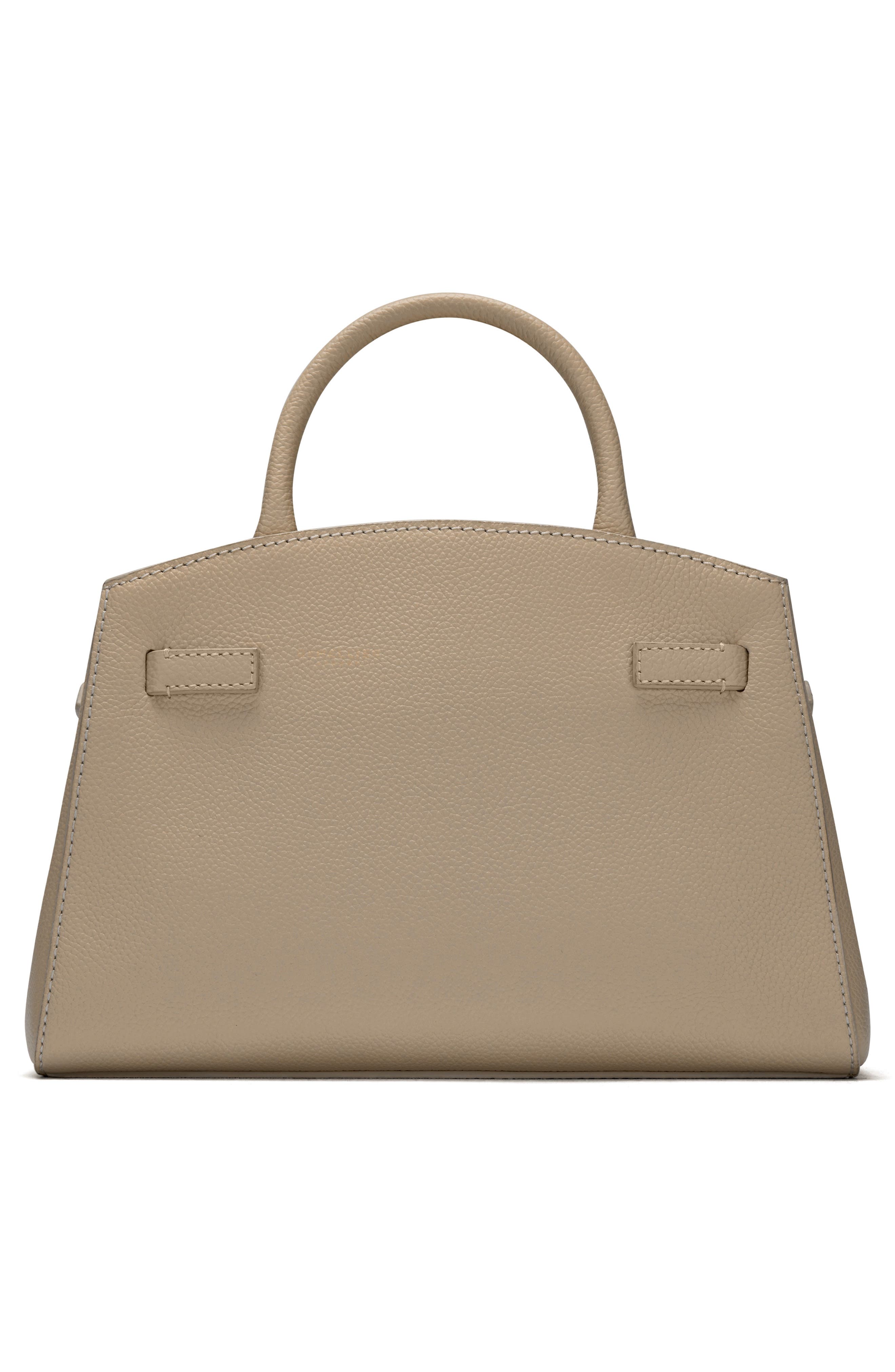 DeMellier The Small Hudson Leather Tote, Alternate, color, Light Taupe