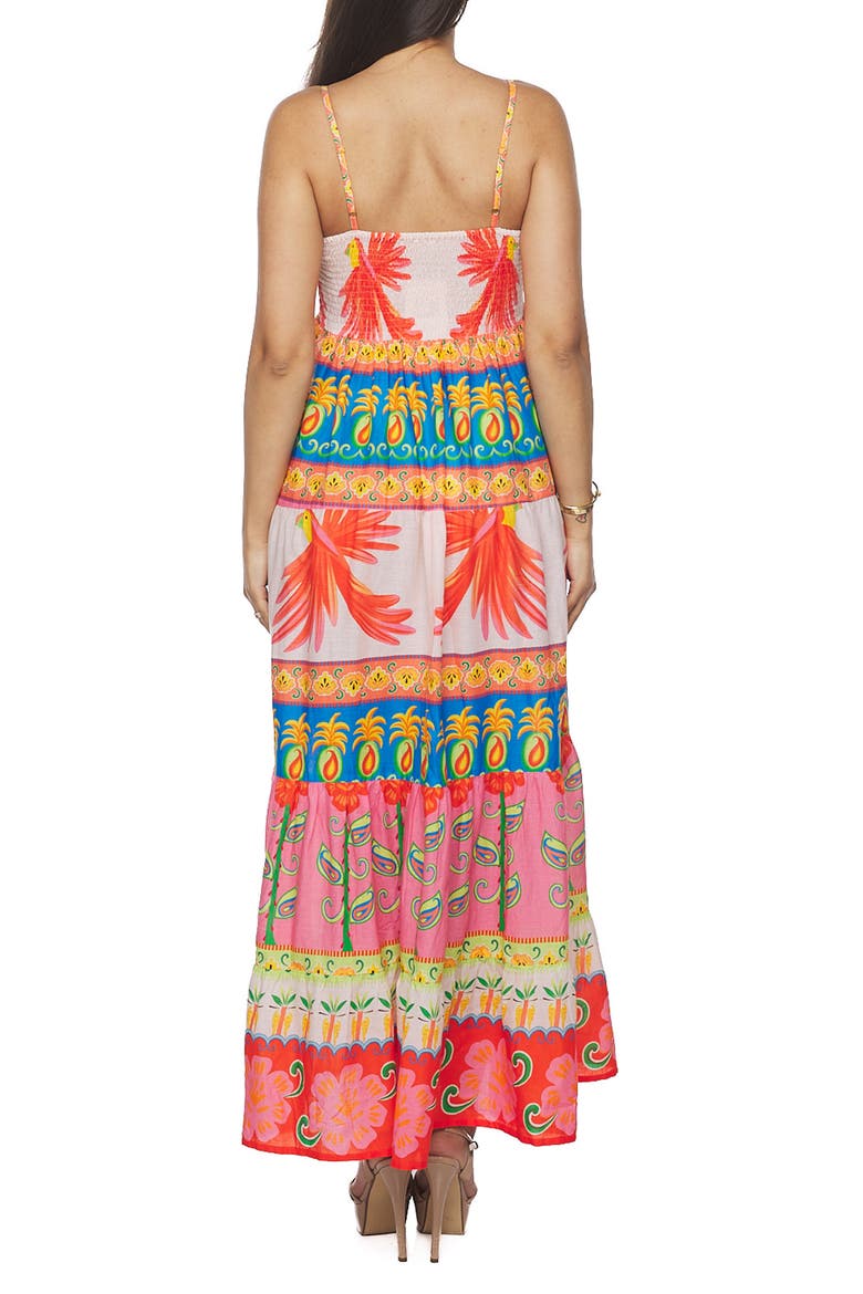 Bead Embellished Tiered Maxi Dress, Alternate, color, ORANGE