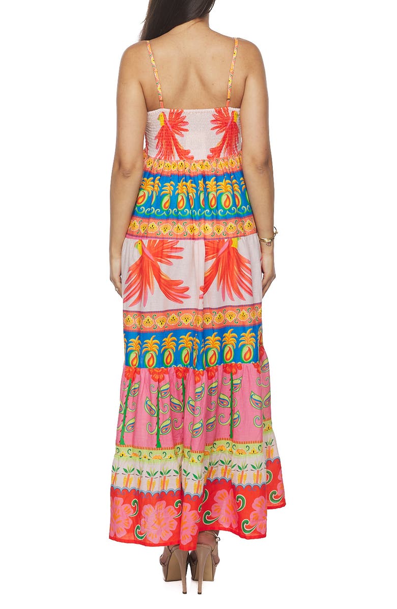 RANEES Bead Embellished Tiered Maxi Dress, Alternate, color, Orange