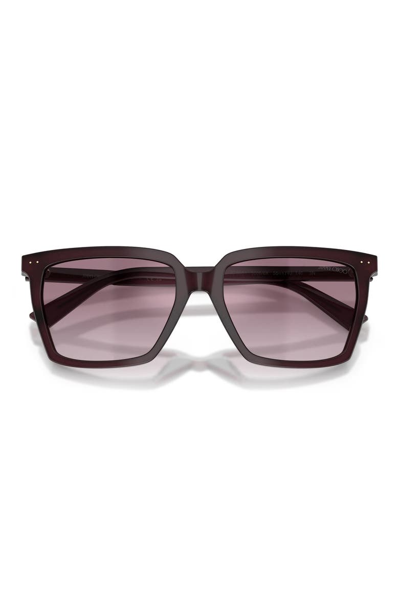 55mm Square Sunglasses, Alternate, color, OPALINE PRUNE / VIOLET SILVER