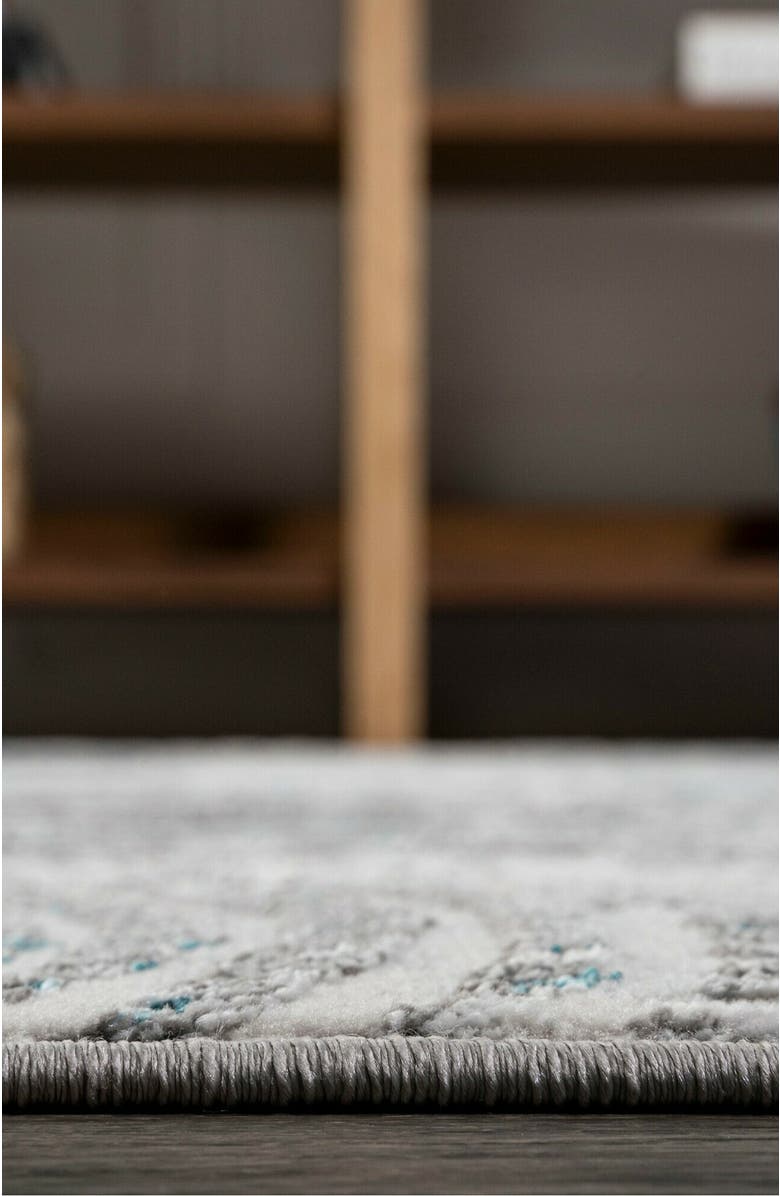 JONATHAN Y Timeworn Modern Abstract Area Rug, Alternate, color, Gray/Turquoise