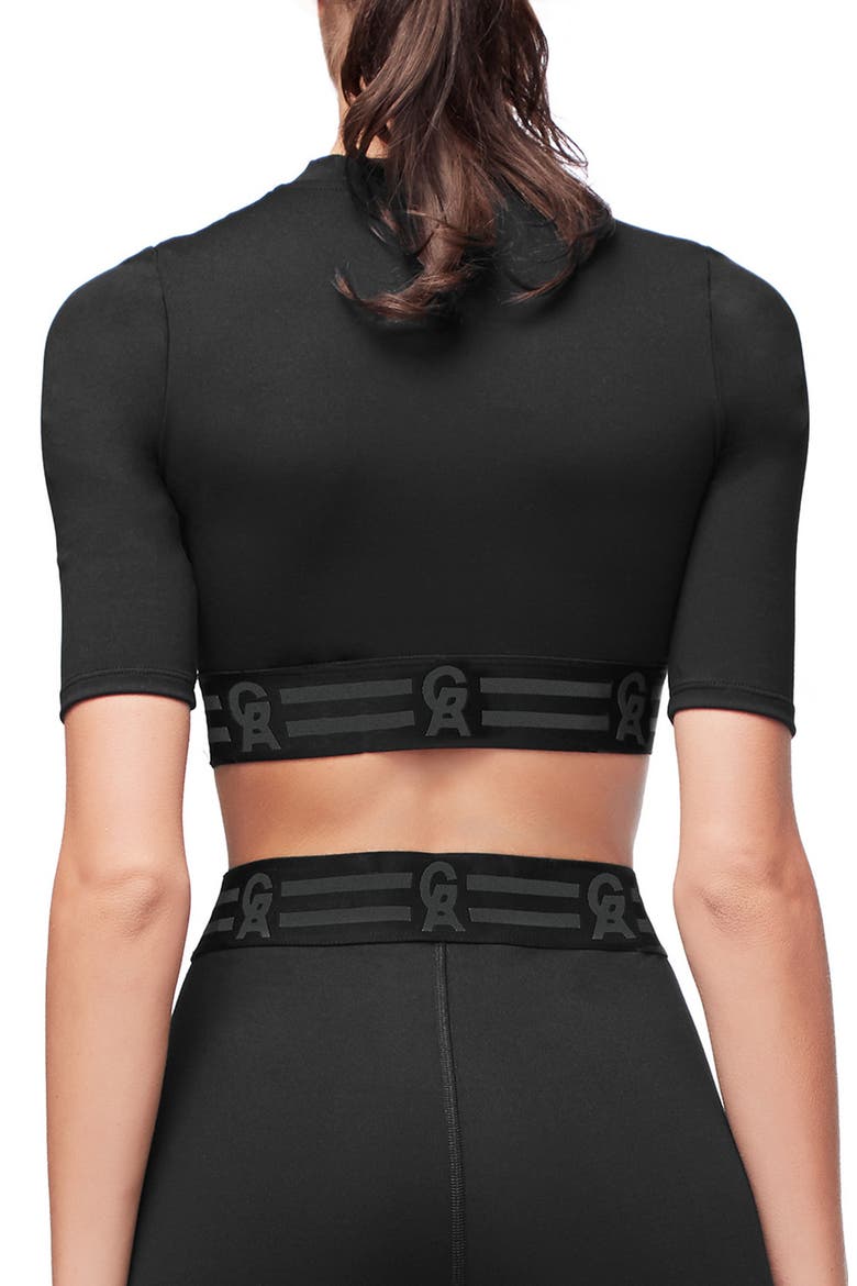 Icon Crop Top, Alternate, color, BLACK001