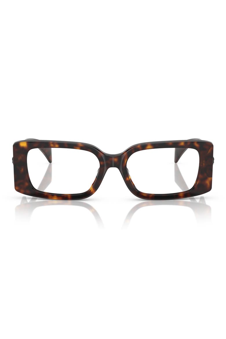 51mm Rectangular Optical Glasses, Main, color, HAVANA