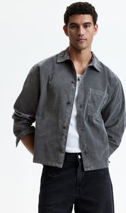 H&M Relaxed-fit boxy corduroy shirt