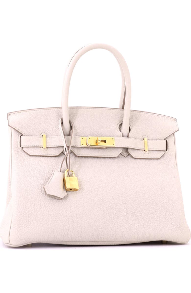 Pre-Owned Hermes Birkin Handbag Light Togo with Gold Hardware 30, Alternate, color, Beton