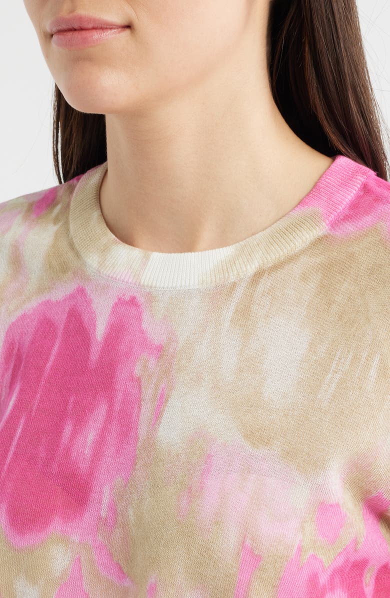 DKNY Tie Dye Cotton Blend T-Shirt, Alternate, color, May Wtrclr