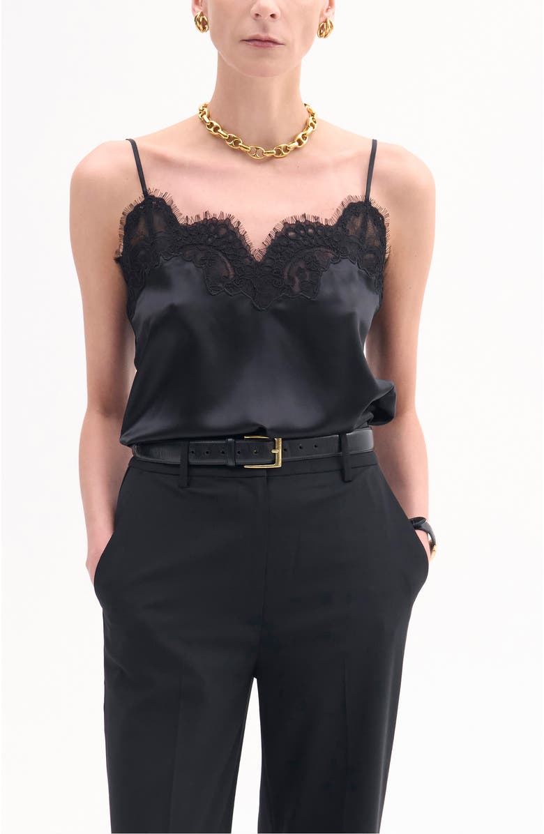 CO Lace Camisole in Silk, Alternate, color, 