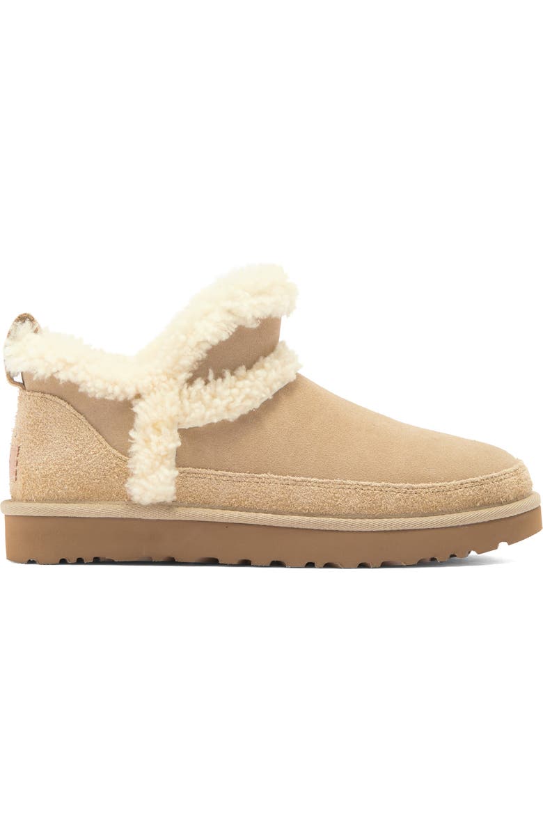UGG<sup>®</sup> Classic Ultra Mini Spillseam Genuine Shearling Bootie, Alternate, color, Mdsd