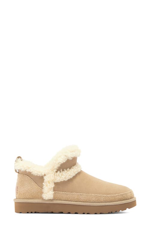 Ugg(r) Classic Ultra Mini Spillseam Genuine Shearling Bootie In Neutral