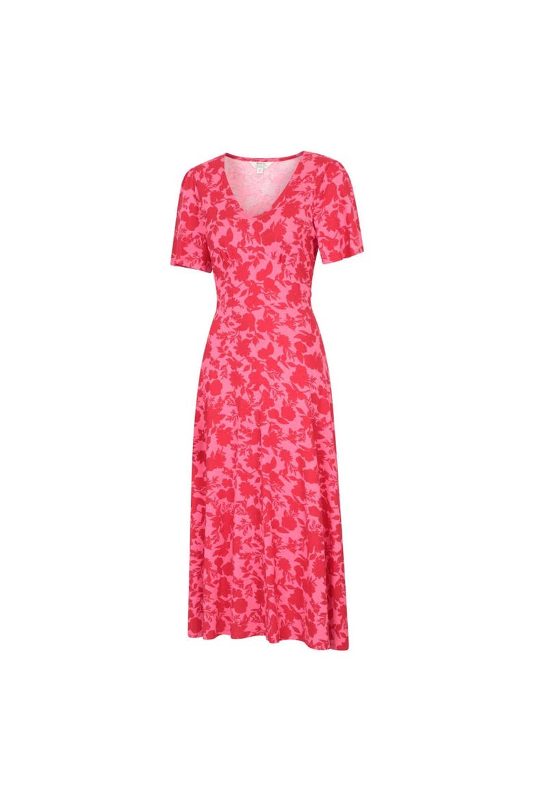 Como Flowers Midi Dress, Alternate, color, Coral