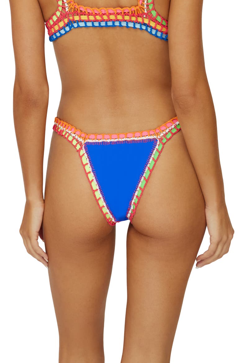 Colorful Whipstitch Trim Bikini Bottoms, Alternate, color, WAVERLY
