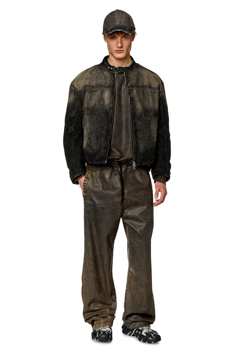 Marge Denim Jacket, Alternate, color, BLACK