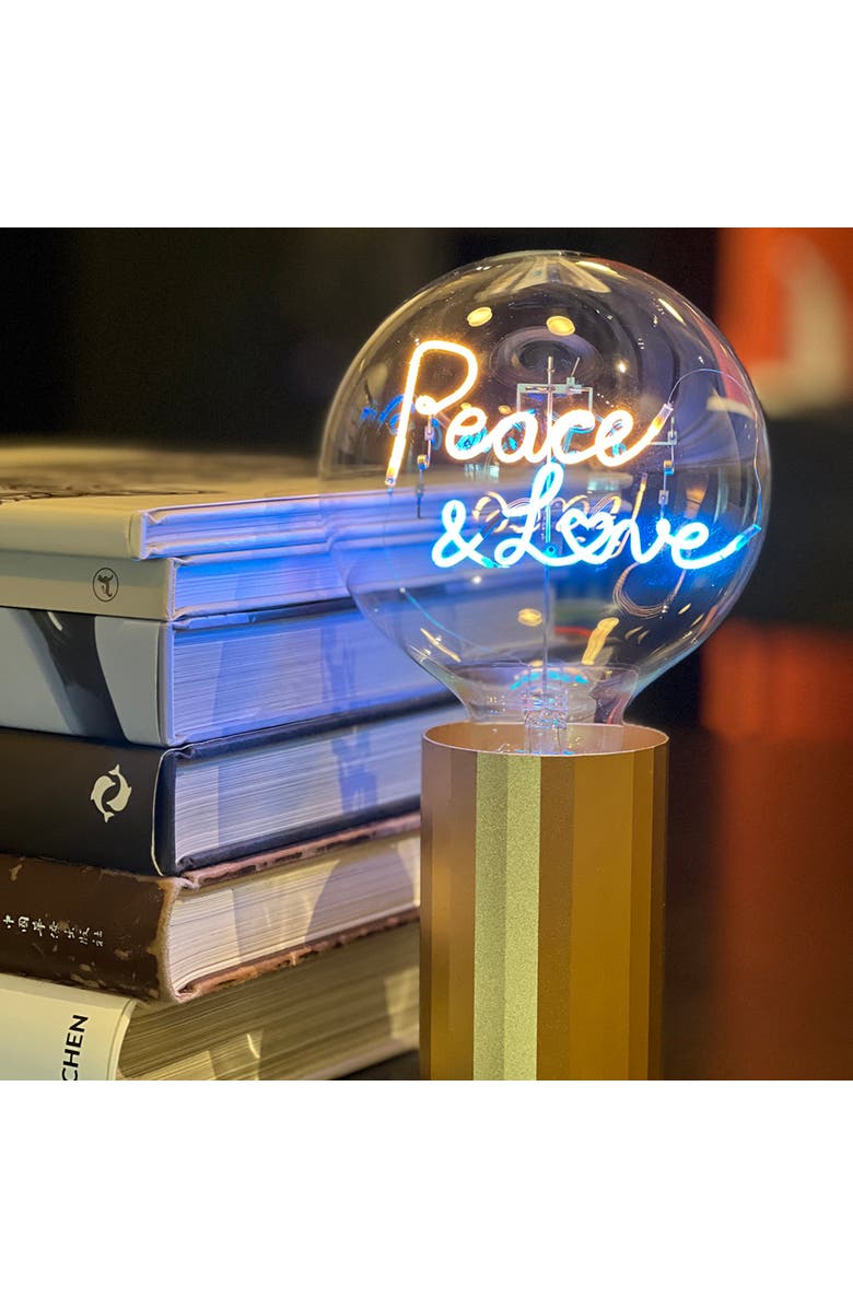 MITB Peace And Love Portable Table Lamp, Alternate, color, Black