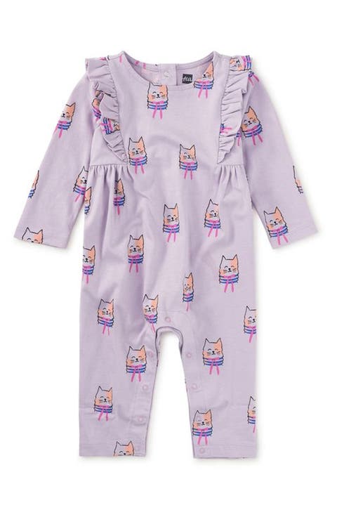 Ruffle Shoulder Baby Romper