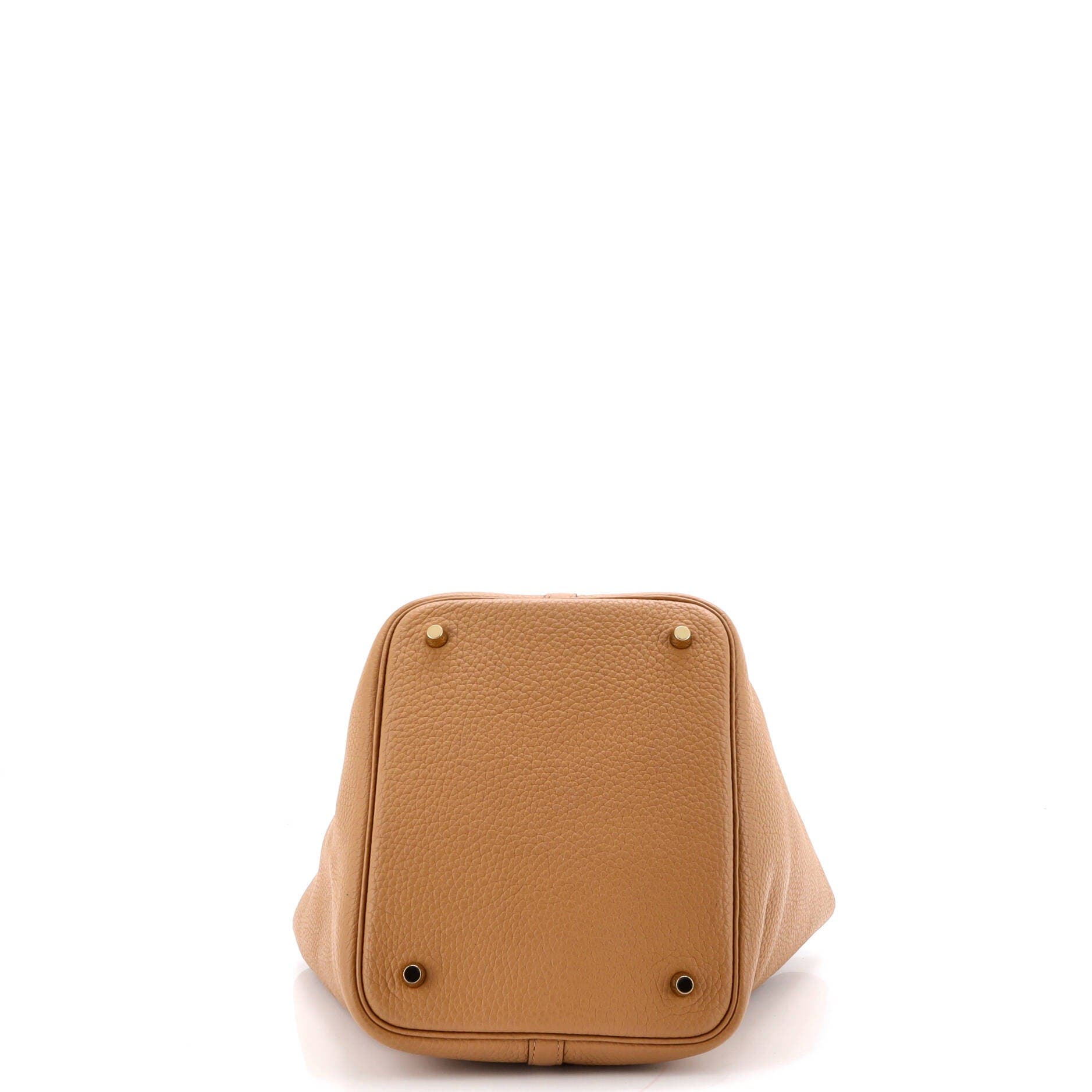 Pre-Owned Hermes Picotin Lock Bag Clemence MM, Alternate, color, Biscuit