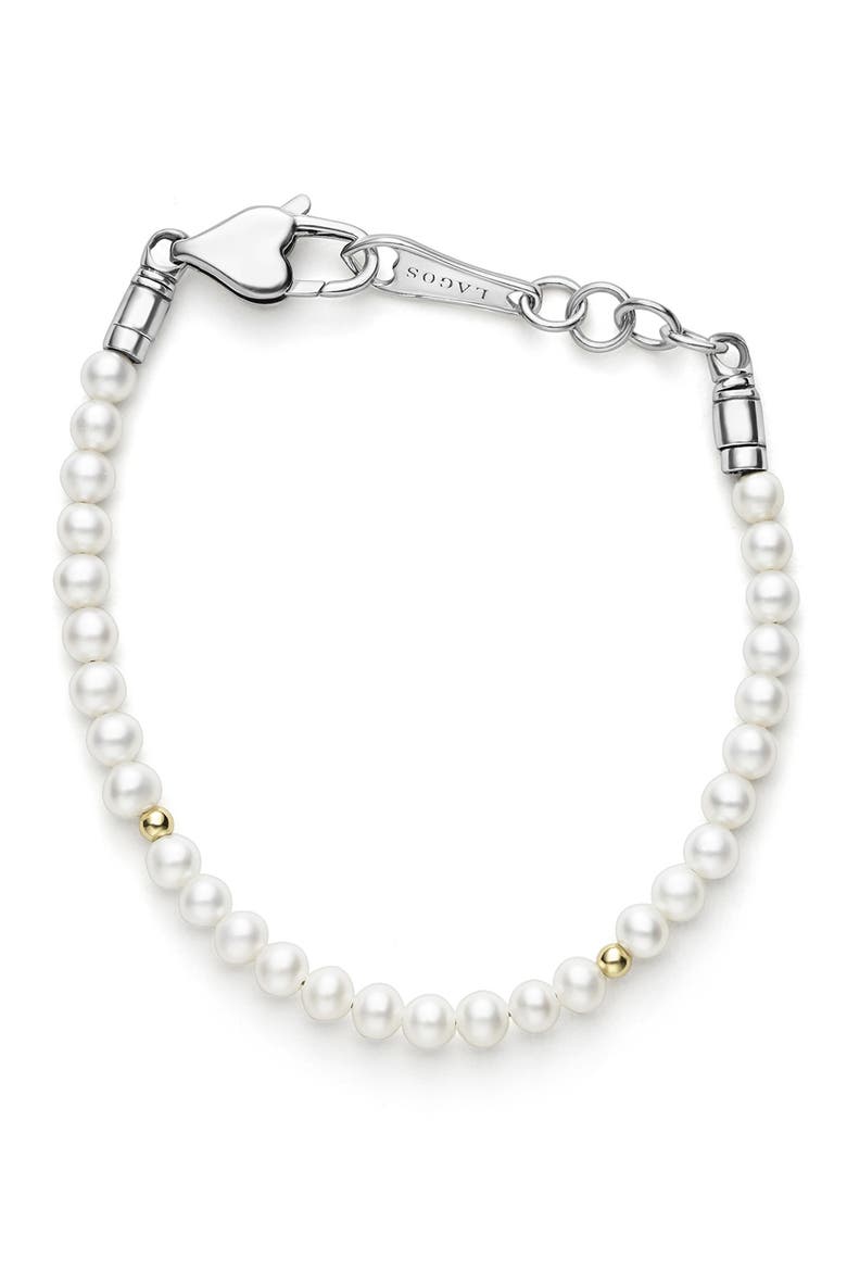 Kids' Cultured Pearl Bracelet, Alternate, color, PEARL