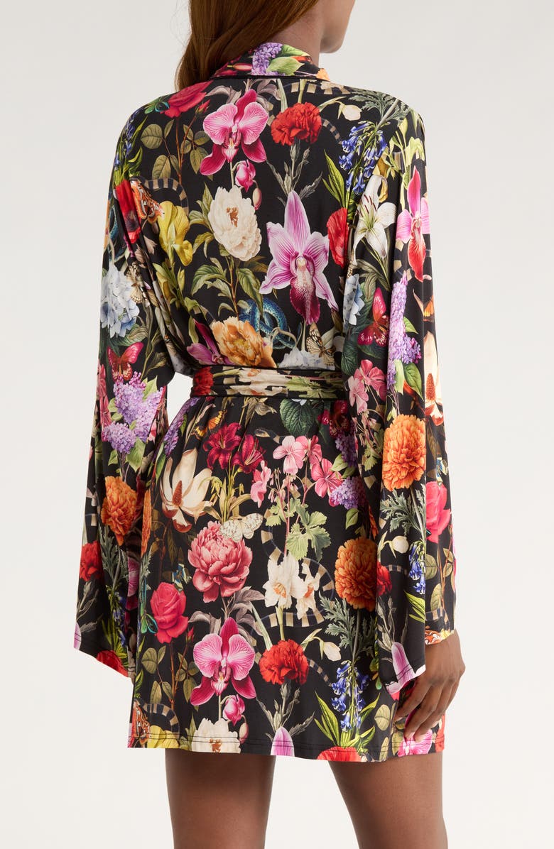 KILO BRAVA Floral Jersey Short Robe, Alternate, color, Garden Of Eden