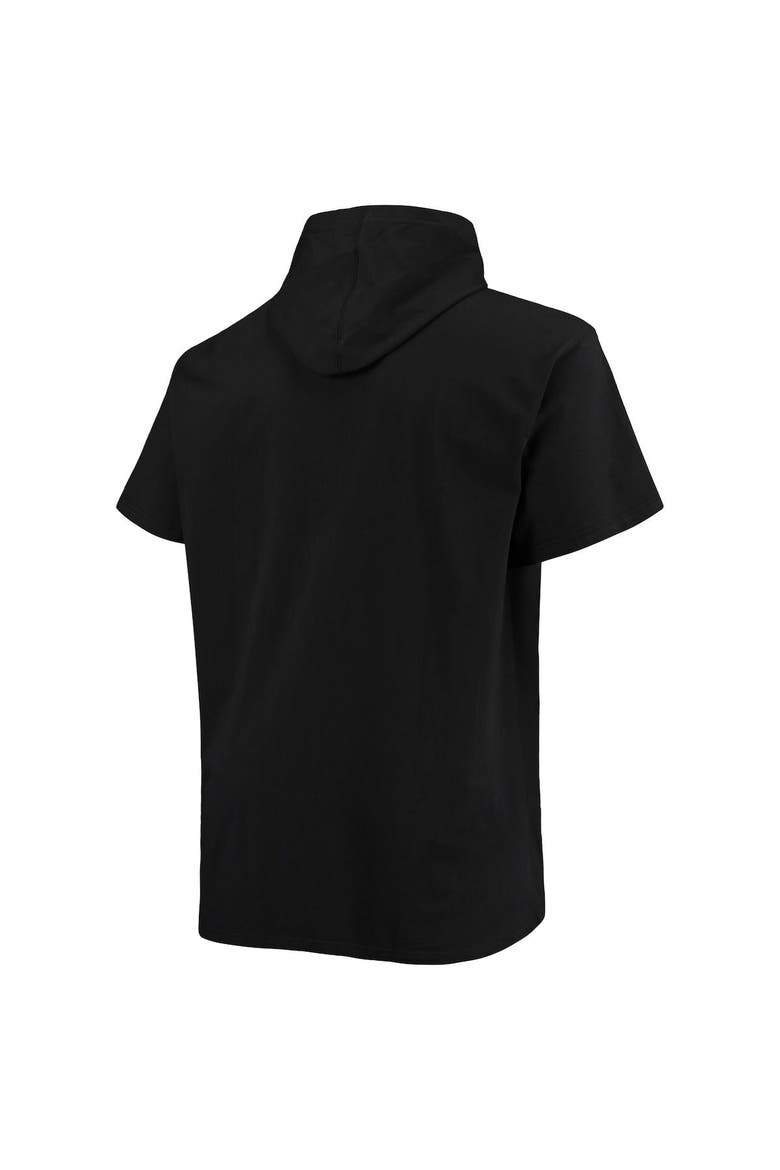 Men's Black Phoenix Suns Big & Tall 2-Hit Short Sleeve Pullover Hoodie, Alternate, color, Black