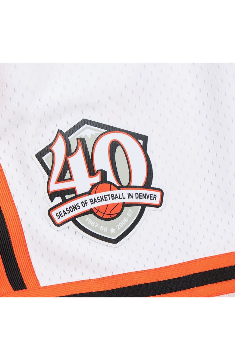 Mitchell & Ness Men's Mitchell & Ness White Denver Nuggets 2006/07 Replica Shorts, Alternate, color, White