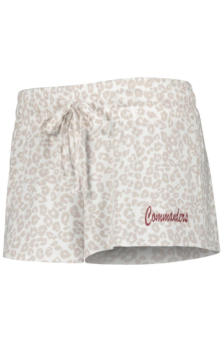 CONCEPTS SPORT Women's Concepts Sport White/Cream Washington Commanders Montana Knit T-Shirt & Shorts Sleep Set, Alternate, color, 