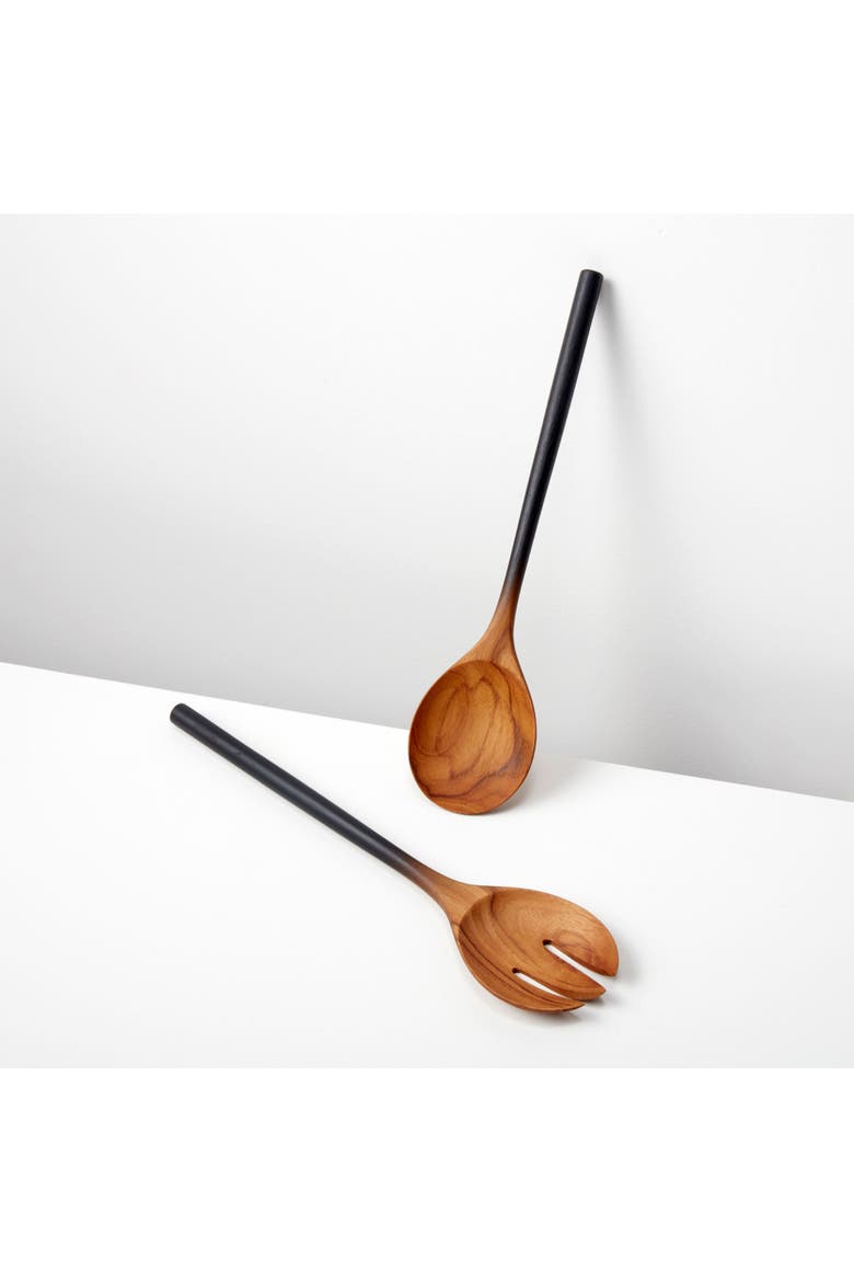Teak Ombre Serving Set, Alternate, color, Teak