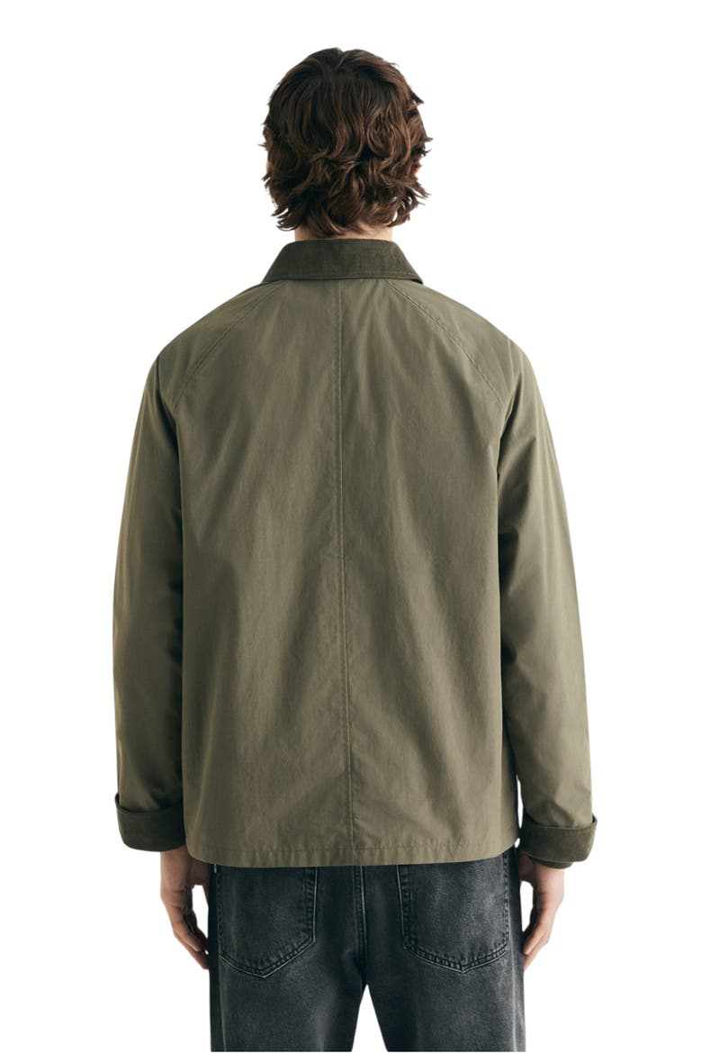 Boxy Corduroy Collar Jacket, Alternate, color, Khaki