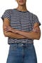 selected Navy/ Ecru Stripe